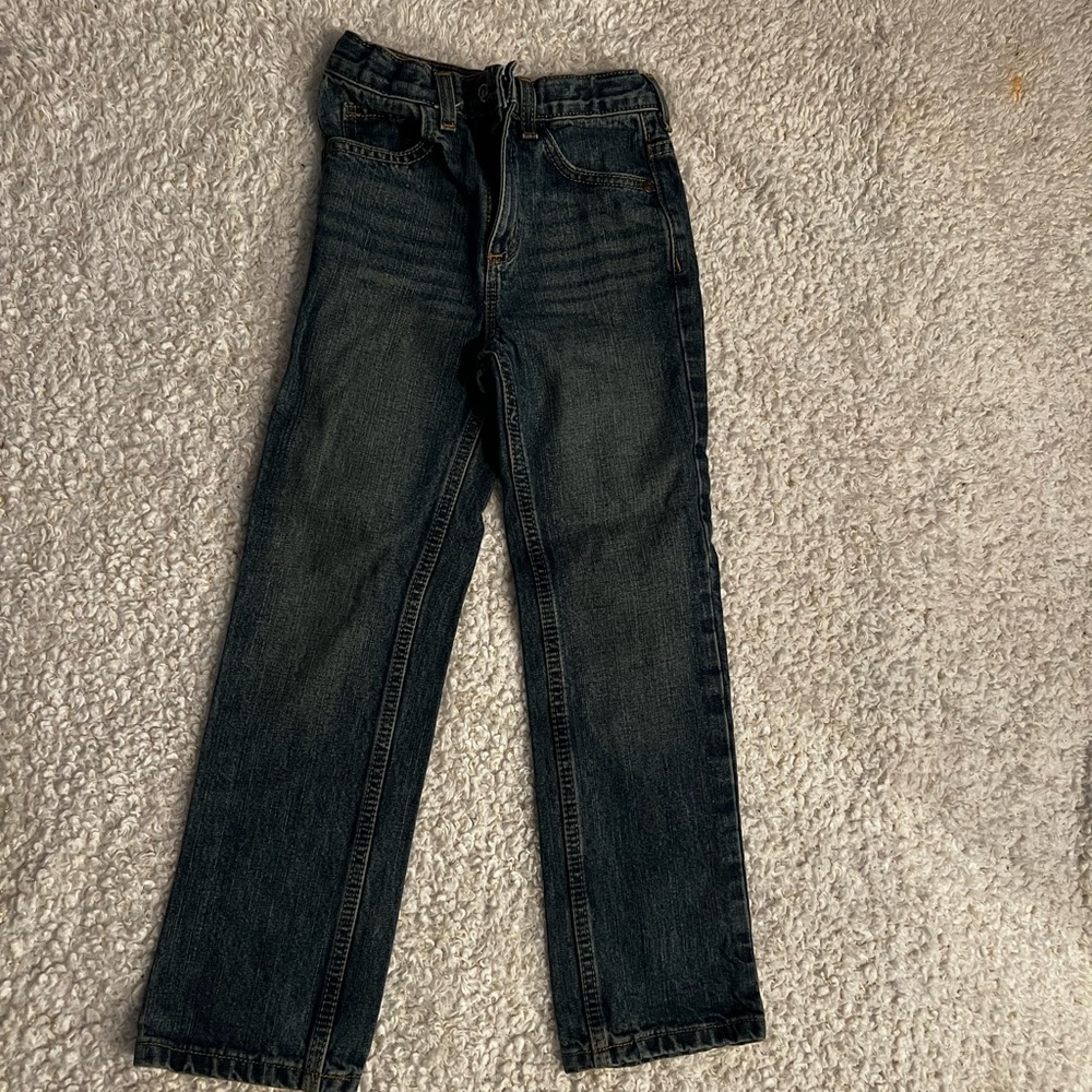 dark blue boys jeans. size 7 slim.
